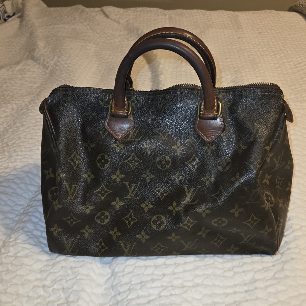Louis Vuitton speedy 30 Tote Missing Zipper Strap And The Pull Piece,ZipperWorks